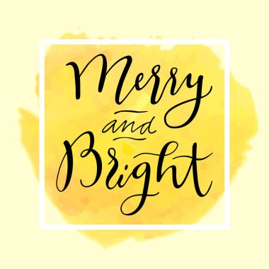 Merry ve parlak Noel kartı