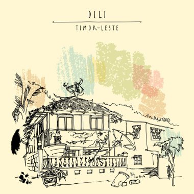 Dili, Doğu Timor geleneksel evde