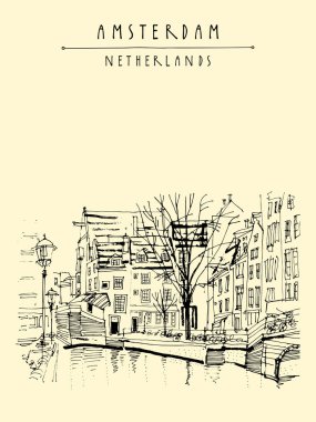 Amsterdam şehir merkezi, Hollanda 