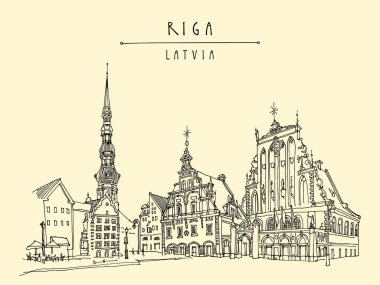 Old town square, Riga, Latvia clipart