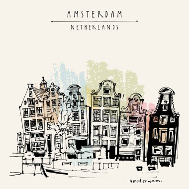 Amsterdam şehir merkezi, Hollanda 