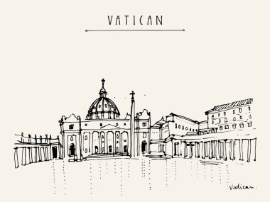 Saint Peter cathedral in Vatican   clipart
