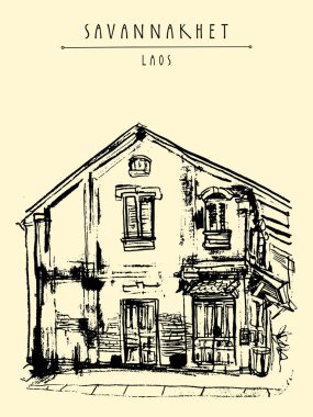 Eski Fransız Savannakhet, Laos bina