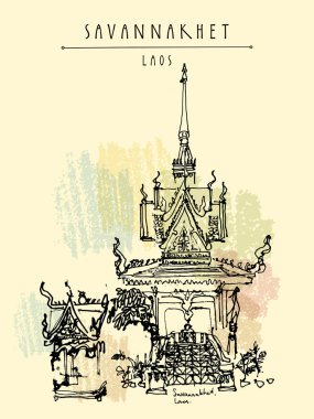 Savannakhet, Laos Budist tapınağı