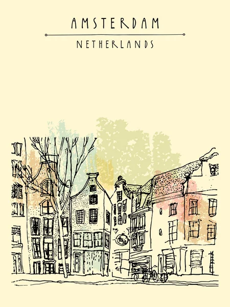 Amsterdamcity carte touristique, Hollande — Image vectorielle