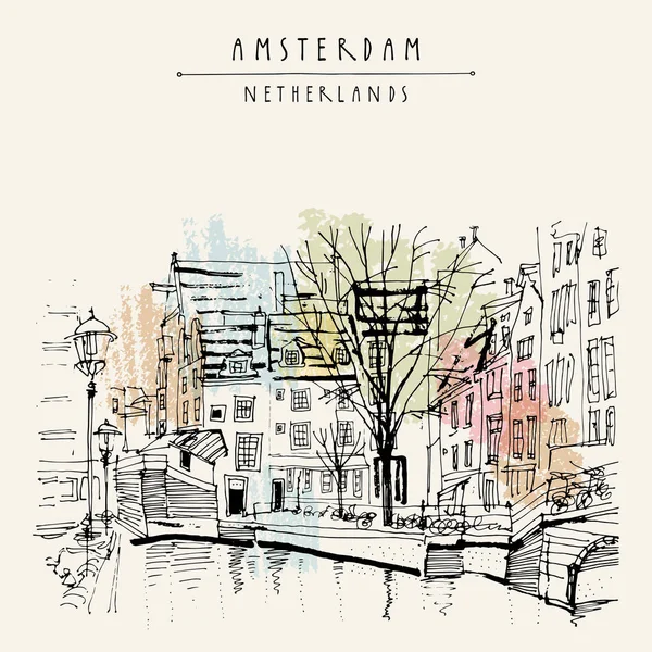Amsterdam centro, Holanda — Archivo Imágenes Vectoriales