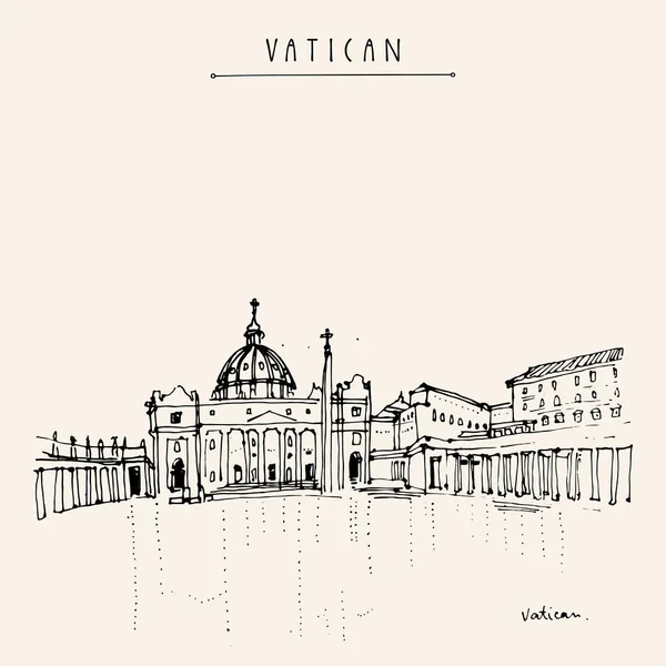 Catedral de San Pedro en el Vaticano — Archivo Imágenes Vectoriales