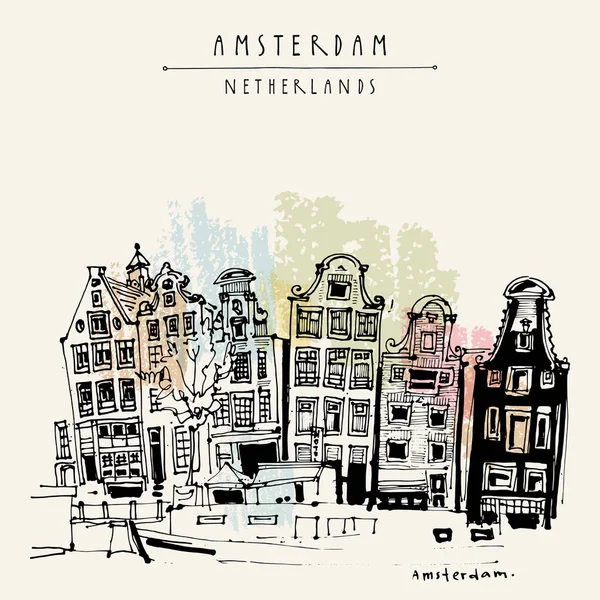 Амстердам - центр города, Голландия — стоковый вектор