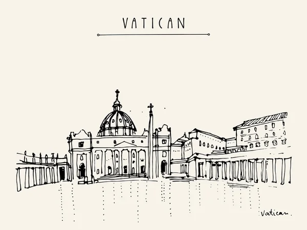 Saint Peter cathedral in Vatican — Stock Vector