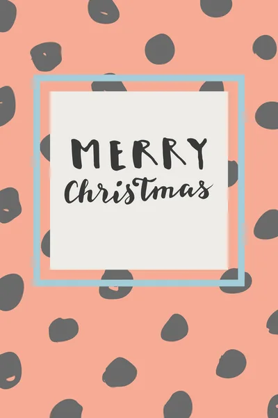 Felirat boldog karácsonyt üdvözlőlap — Stock Vector