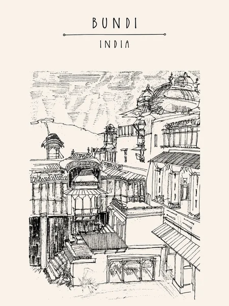 Bundi, Rajasthan, India — Stock Vector