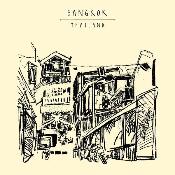 Boceto dibujado a mano de Bangkok — Archivo Imágenes Vectoriales