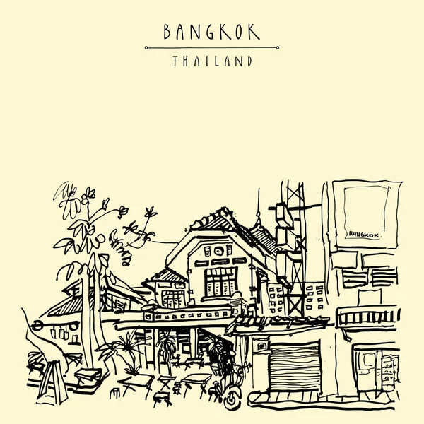 Handgezeichnete Skizze von Bangkok — Stockvektor