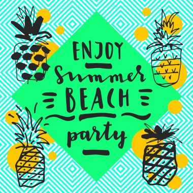 Yaz plaj partinin tadını çıkar