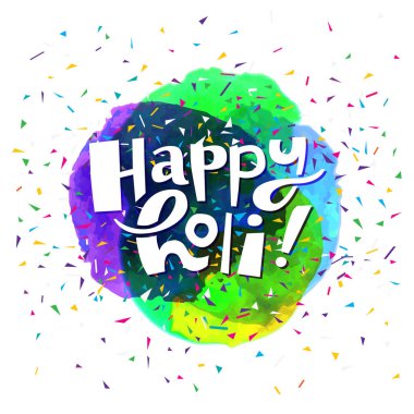 Renkli sanatsal mutlu bayram kartı