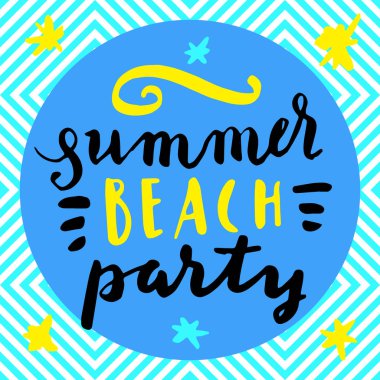 Yaz plaj partisi kartı