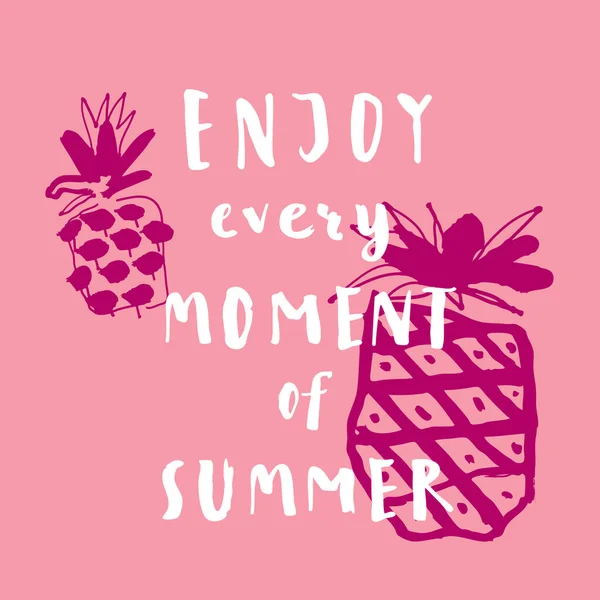 Disfruta de cada momento de verano — Vector de stock
