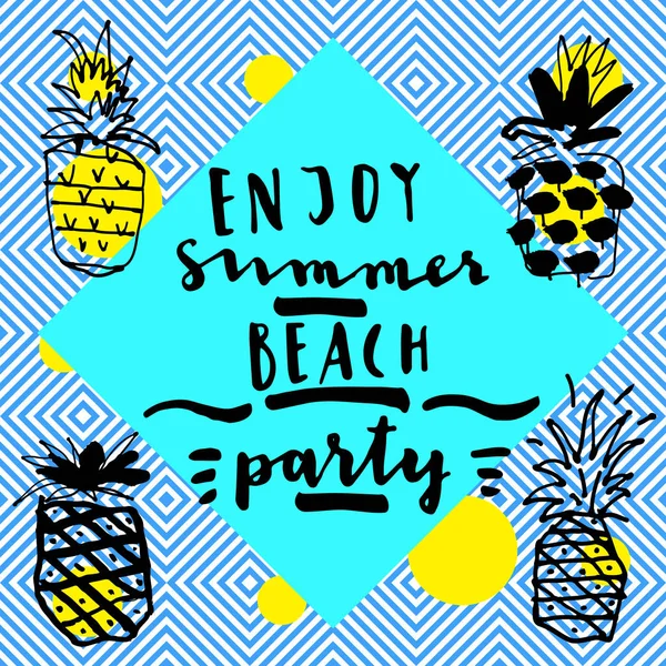 Fête de plage d'été — Image vectorielle