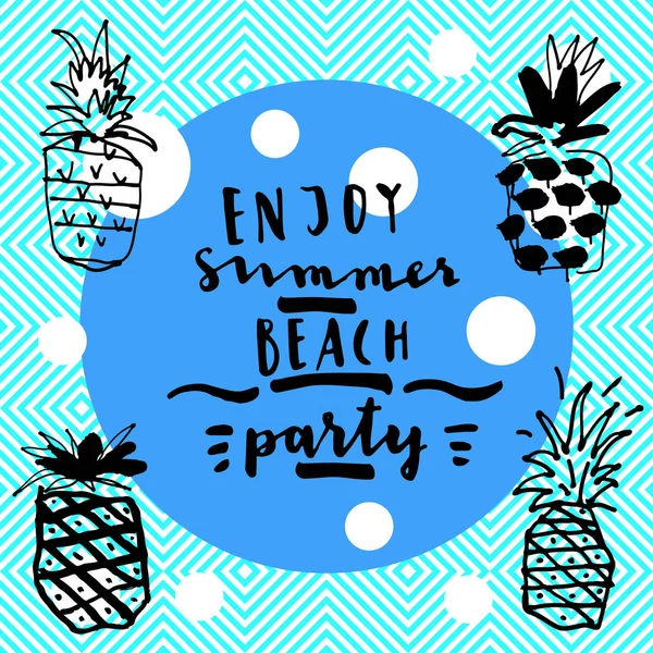 Verão festa de praia — Vetor de Stock