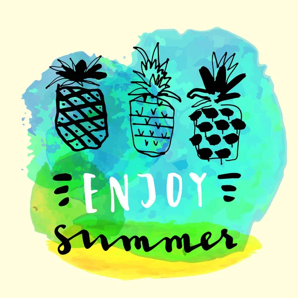 Enjoy Summer Citation manuscrite — Image vectorielle