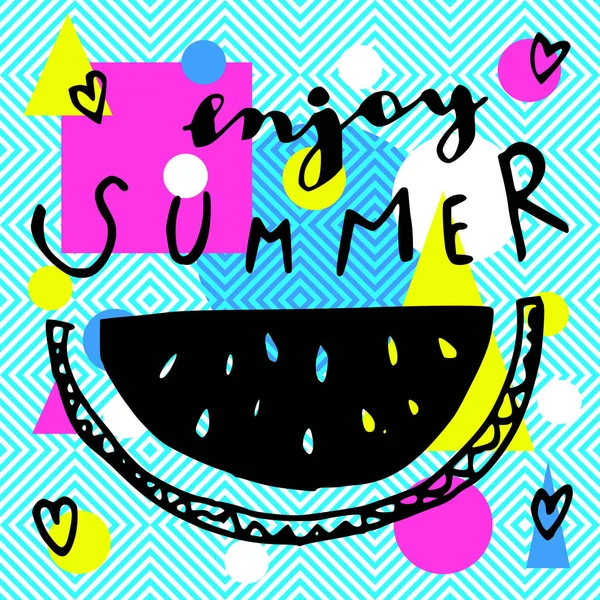 Απολαύστε το καλοκαίρι κάρτα — Διανυσματικό Αρχείο