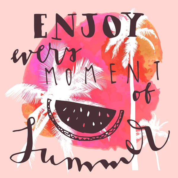 Enjoy Every Moment Of Summer — Stock Vector