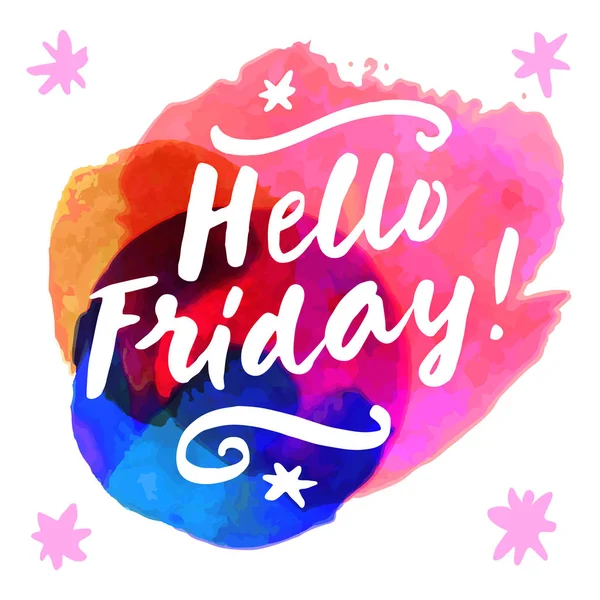 Hello Friday! card — Stock Vector