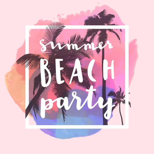 Beachparty im Sommer — Stockvektor