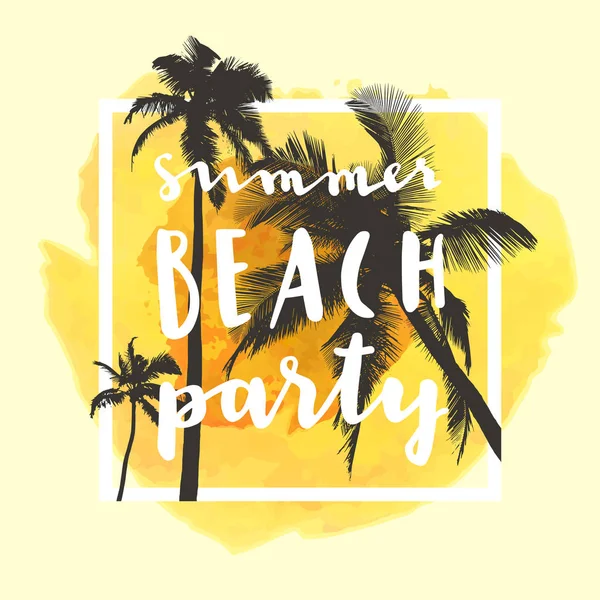 Fiesta de verano playa — Vector de stock