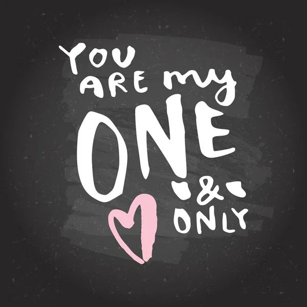 Du er min eneste ene. – Stock-vektor