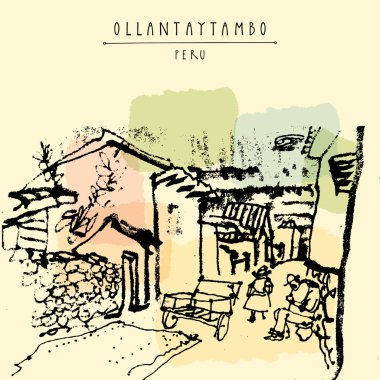 Ollantaytambo Caddesi ile kartpostal