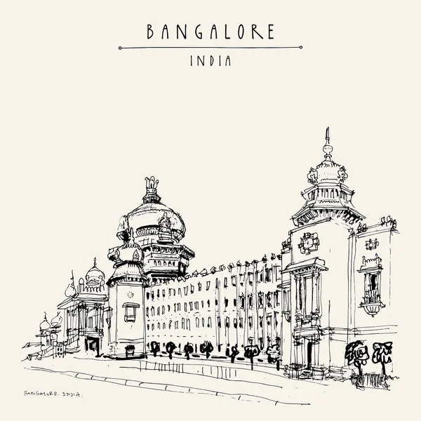 REALISTIC ILLUSTRATION SKETCH of Bangalore Palace, Bengaluru, KARNATAKA,  INDIA, Illustration Stock Image - Image of famous, landscape: 201398955