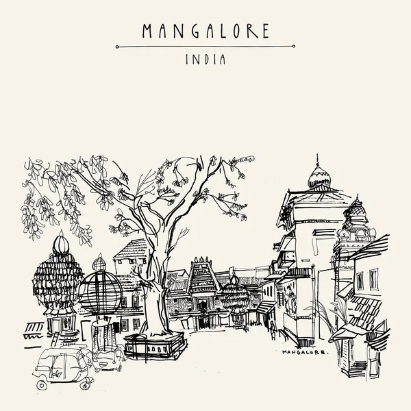 Mangalore, Karnataka, India. — Stockvector