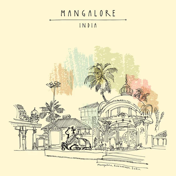 Mangalore Karnataka, Indie. — Wektor stockowy