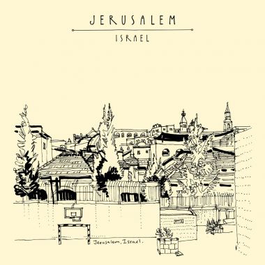 Jerusalem çatılar ve kiliseler