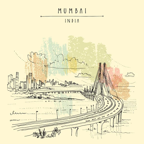 Vintage el çekilmiş kartpostal seyahat