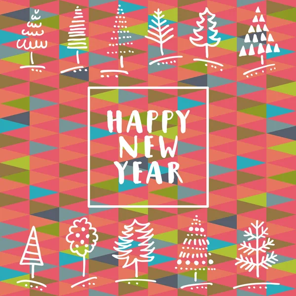 Bonne année Carte postale — Image vectorielle