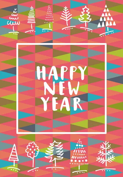 Bonne année Carte postale — Image vectorielle