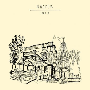 Nagpur, Maharashtra, Hindistan. Poddareshwar Ram, eski Hindu tapınağı