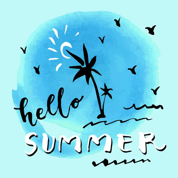 Hello Summer  card — Stock Vector