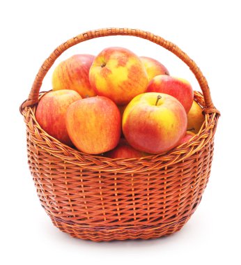 Kırmızı elmalı sepet.