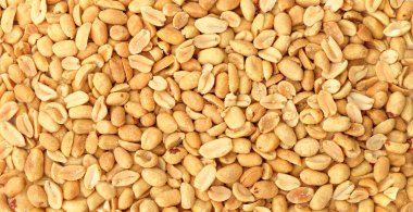 Pile of yellow peanuts.