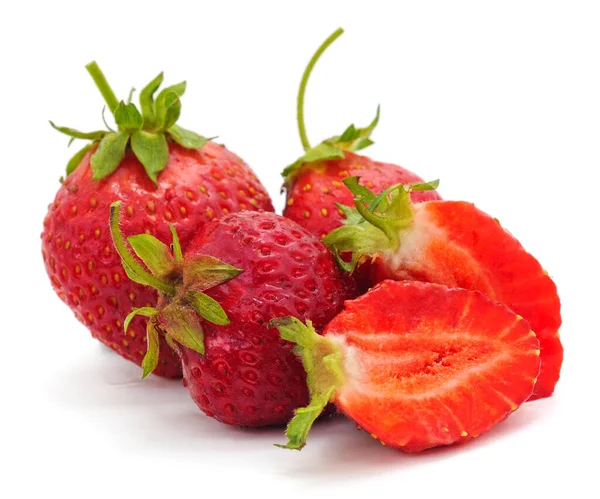 Große Frische Erdbeere Isoliert Auf Weißem Hintergrund — Stockfoto