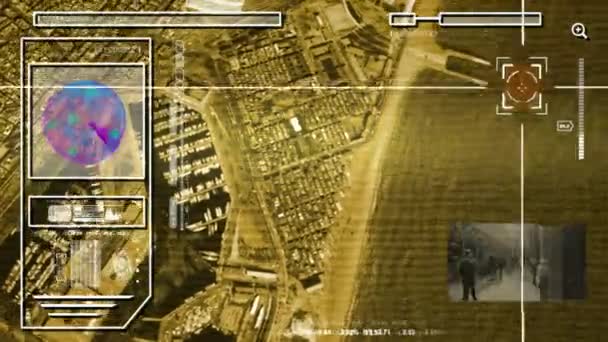 Playa - Alta tecnología - Drone View - Satélite - amarillo - HD — Vídeo de stock
