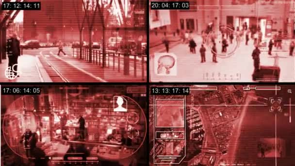 CCTV - Caméra de sécurité - Surveillance - Time lapse - rouge — Video