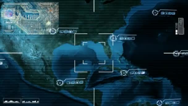  Amérique centrale - Carte - High Tech - Numérisation - bleu 