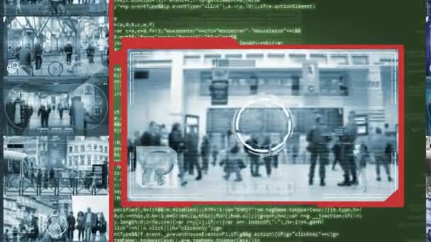 Militaire - beveiliging Camera - bewaking - Cyber - groen — Stockvideo