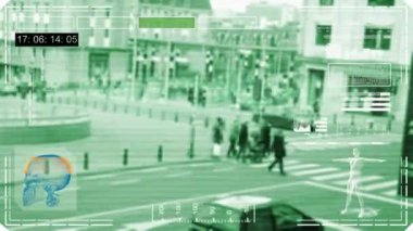 ışık sokak - arabirim - dijital tarama - yeşil - Hd durdurmak