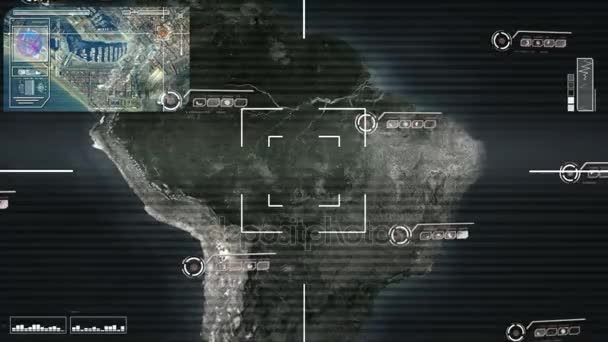  Amérique du Sud - Carte - High Tech - Numérisation - gris 