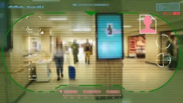 Станція - технологія - цифровий інтерфейс - графіка - кольори - HD — стокове відео